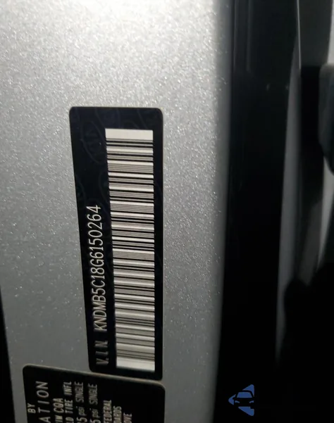 2016 Kia Sedona Lx from USA, damaged, VIN 150264